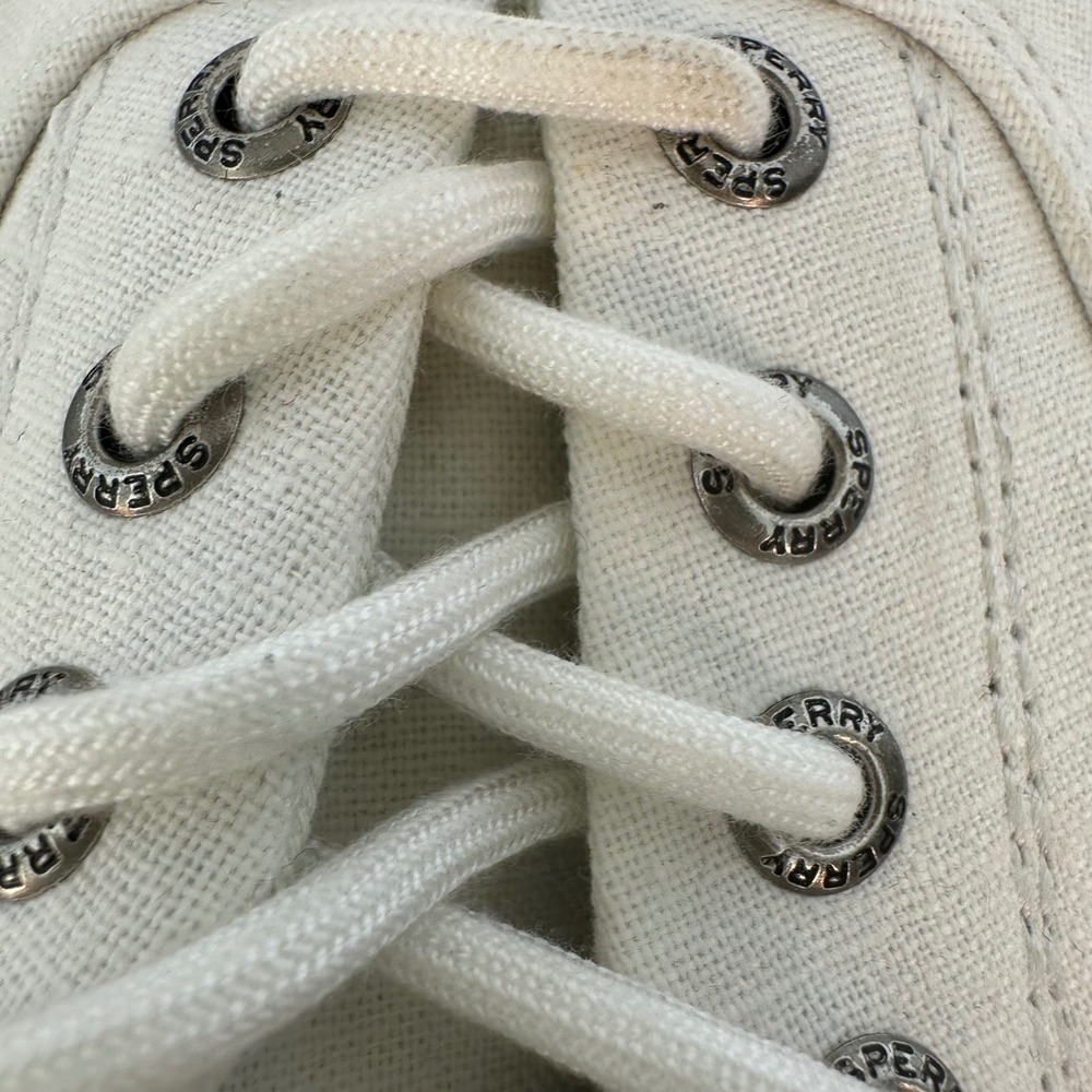 Sperry Top-Sider Mens White Canvas Boat Shoes Sneakers Size‎ 12 STS22131 - Picture 14 of 16
